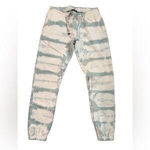 TALENTLESS Green & Crème Tie Dye Joggers-‎ Men’s Medium EUC